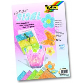 Sisal colorat pastel glitter 5 - poza 1