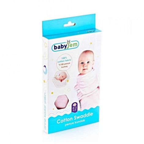 Sistem de infasare din bumbac 0-3 luni BabyJem Swaddle (Culoare: Somon) - poza 3