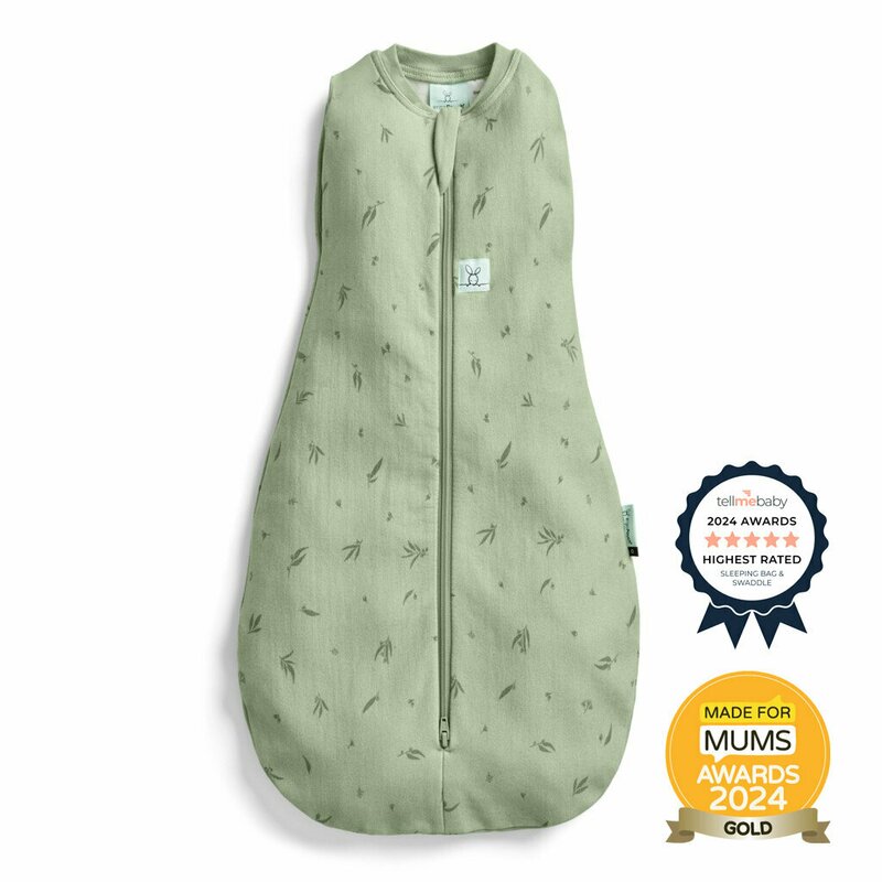 Sistem de infasat si sac de dormit, ErgoPouch, 2 in 1, 3-6 luni, 6-8 kg, TOG 0.2, Bumbac organic, Fermoar bidirectional, Transformabil, Lavabil la masina, Certificat non-toxic, Premiat in Australia, Model Willow, Verde