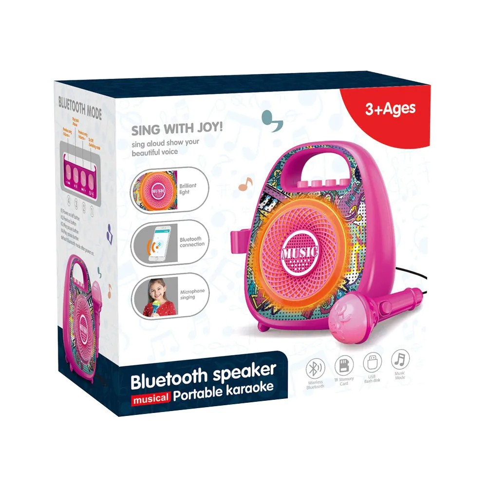 Sistem Karaoke Portabil pentru Copii cu Bluetooth si Microfon - poza 2