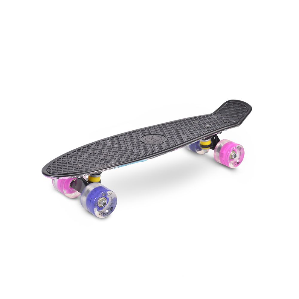 Skateboard 22 inch Byox Black Base Graffitty Roz - poza 1