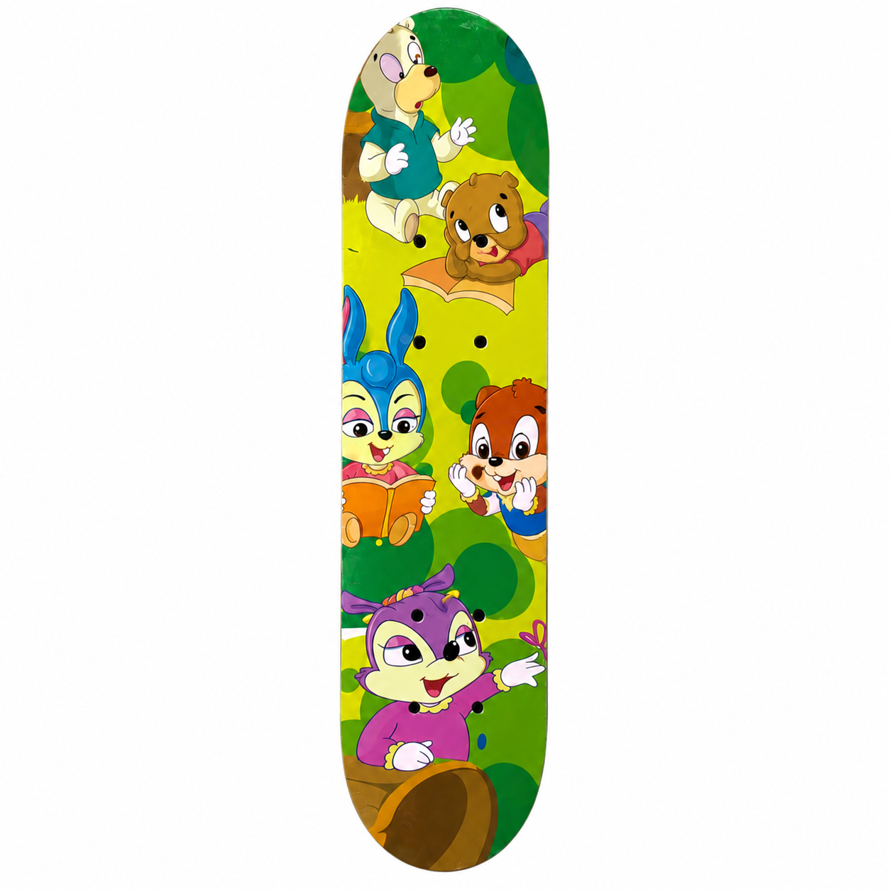 Skateboard din lemn model Animale Cartoon Forest Friends - 60 cm