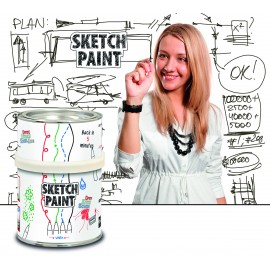 SketchPaint ALB 0.5L - Vopsea pentru scris pe pereti - poza 2