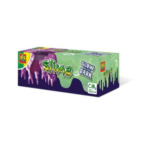 Slime colorat fluorescent cu sclipici pentru copii (2x120 gr.) - poza 1