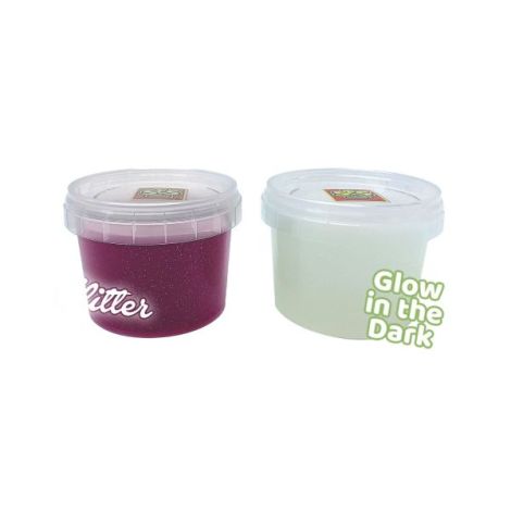 Slime colorat fluorescent cu sclipici pentru copii (2x120 gr.) - poza 2