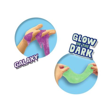 Slime colorat fluorescent cu sclipici pentru copii (2x120 gr.) - poza 4