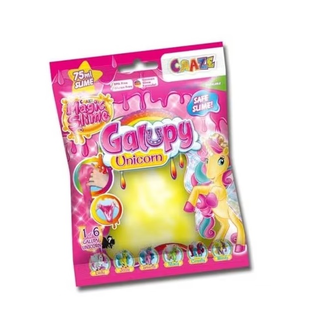 Slime magic in punguta cu figurina unicorn Craze Galupy 75 ml - poza 1