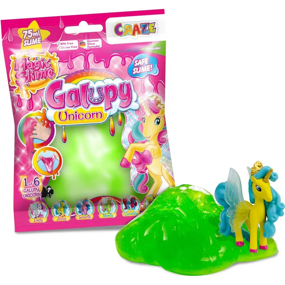 Slime magic in punguta cu figurina unicorn Craze Galupy 75 ml - poza 3