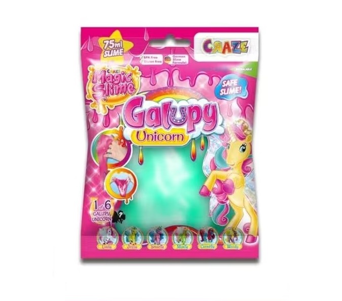 Slime magic in punguta cu figurina unicorn Craze Galupy 75 ml - poza 5