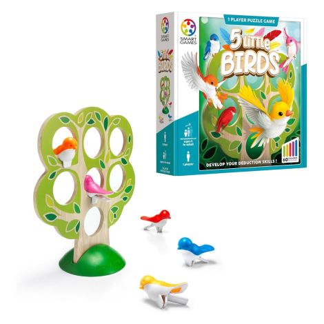 Smart Games - 5 Little Birds, joc de logica cu 60 de provocari, 5+ ani, editie lb. Romana - poza 2