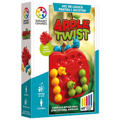 Smart Games - Apple Twist, joc de logica cu 60 de provocari, 5+ ani, editie lb. Romana - poza 1
