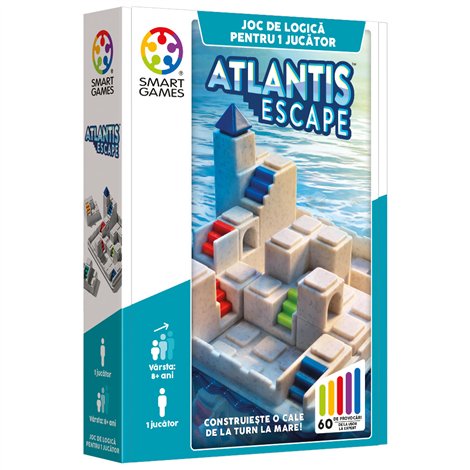 Smart Games - Atlantis Escape, joc de logica cu 60 de provocari, 8+ ani, editie lb. Romana - poza 1