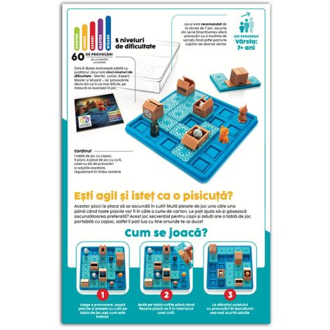 Smart Games - Cats and Boxes, , joc de logica cu 60 de provocari, 7+ ani, editie lb. Romana - poza 2