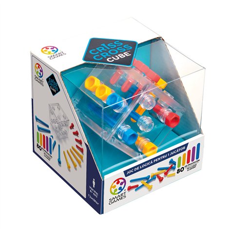 Smart Games - Criss Cross Cube, joc de logica cu 80 de provocari, 8+ ani, editie lb. Romana - poza 2