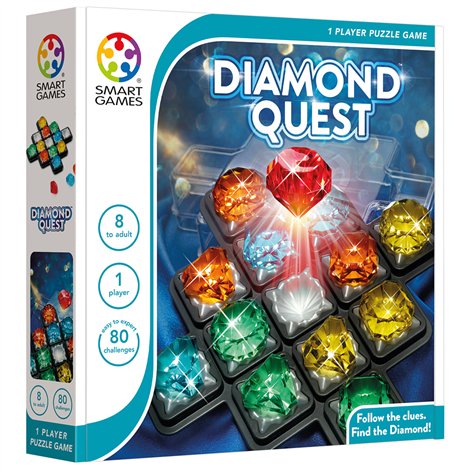 Smart Games - Diamond Quest, joc de logica cu 80 de provocari, 8+ ani, editie internationala - poza 2