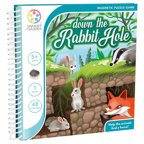 Smart Games - Down the Rabbit Hole, joc de logica cu 48 de provocari, 5+ ani, editie internationala - poza 1