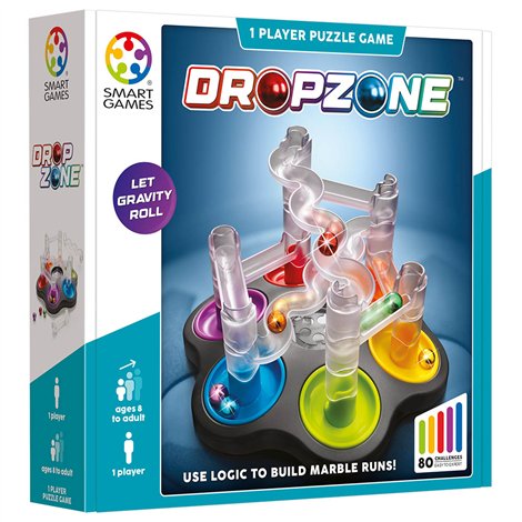 Smart Games - Dropzone, joc de logica cu 80 de provocari, 8+ ani, editie internationala - poza 1