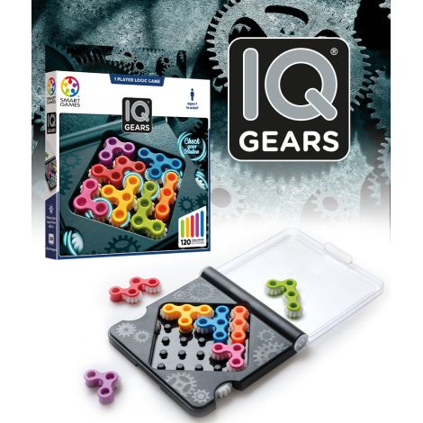 Smart Games - IQ Gears, joc de logica cu 120 de provocari, 7+ ani, editie lb. Romana - poza 5