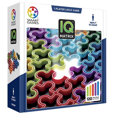 Smart Games - IQ Matrix, joc de logica cu 120 de provocari, 7+ ani, editie internationala