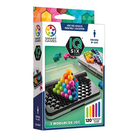 Smart Games - IQ Six Pro, joc de logica cu 120 de provocari, 8+ ani, editie lb. Romana - poza 1