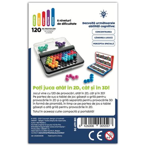 Smart Games - IQ Six Pro, joc de logica cu 120 de provocari, 8+ ani, editie lb. Romana - poza 4