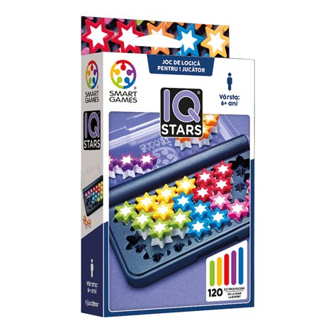 Smart Games - IQ Stars, joc de logica cu 120 de provocari, 6+ ani, editie lb. Romana - poza 1