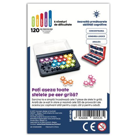 Smart Games - IQ Stars, joc de logica cu 120 de provocari, 6+ ani, editie lb. Romana - poza 5