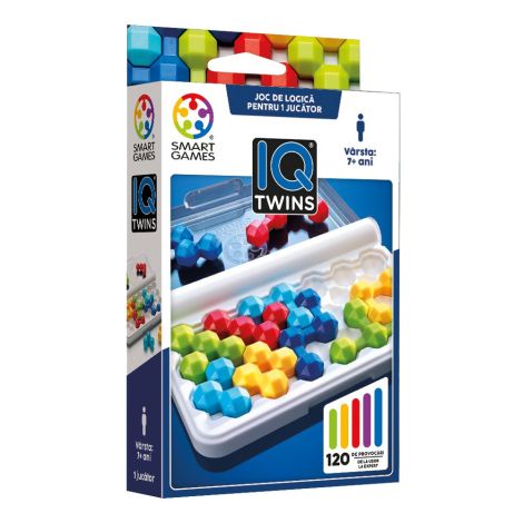Smart Games - IQ Twins, joc de logica cu 120 de provocari, 7+ ani, editie lb. Romana - poza 1