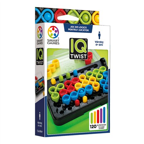 Smart Games - IQ Twist, joc de logica cu 120 de provocari, 6+ ani, editie lb. Romana - poza 1