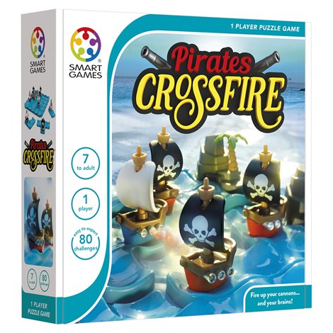 Smart Games - Pirates Crossfire, joc de logica cu 80 de provocari, 7+ ani, editie internationala - poza 1