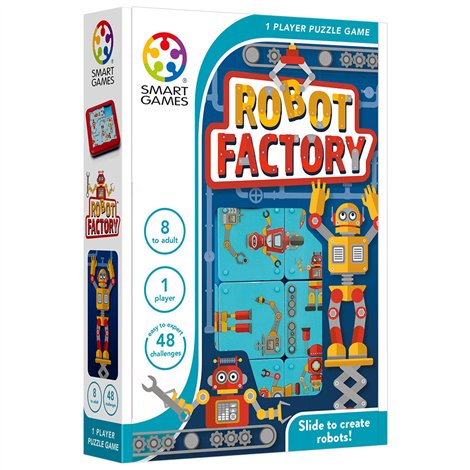 Smart Games - Robot Factory, joc de logica cu 48 de provocari, 8+ ani, editie internationala - poza 1