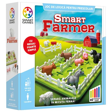 Smart Games - Smart Farmer, joc de logica cu 60 de provocari, 4+ ani, editie lb. Romana - poza 1