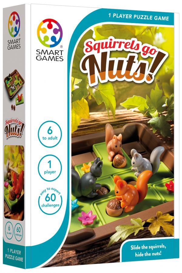 Smart Games - Squirrels Go Nuts!, joc de logica cu 60 de provocari, 6+ ani