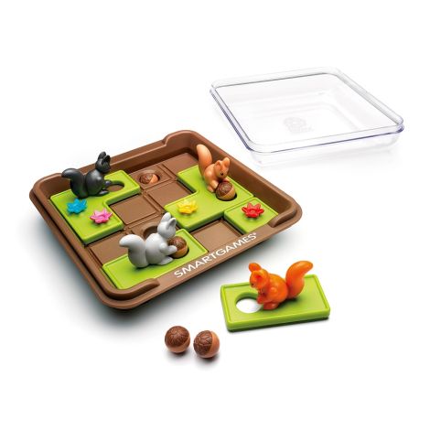 Smart Games - Squirrels Go Nuts!, joc de logica cu 80 de provocari, 6+ ani, editie internationala - poza 2