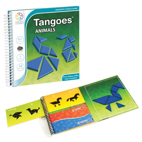Smart Games - Tangoes Animals, joc de logica cu 48 de provocari, 6+ ani, editie internationala - poza 2