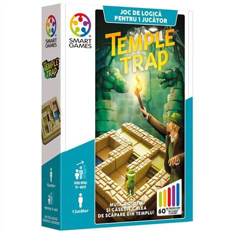 Smart Games - Temple Trap, joc de logica cu 60 de provocari, 7+ ani, editie lb. Romana - poza 1