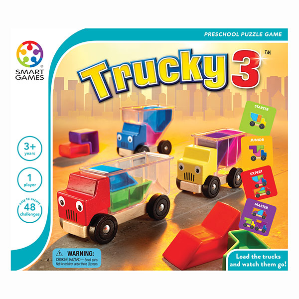 Smart Games - Trucky 3, joc de logica cu 48 de provocari, 3+ ani