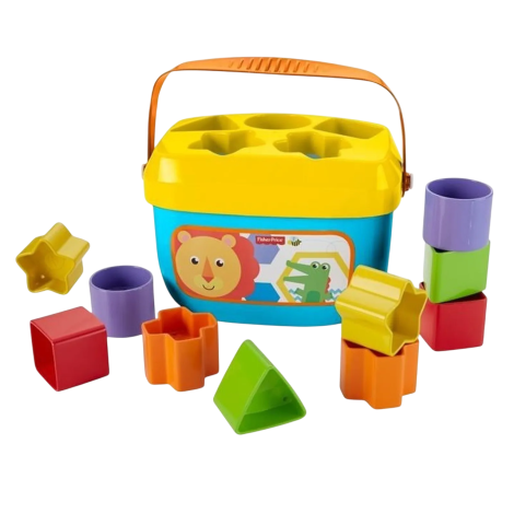 Sortator de forme cu galetusa pentru Bebelusi, Primele Cuburi, FisherPrice FFC84 - poza 1