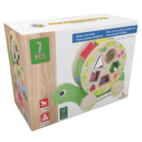 Sortator din lemn Marionette Testoasa 7 piese - poza 3
