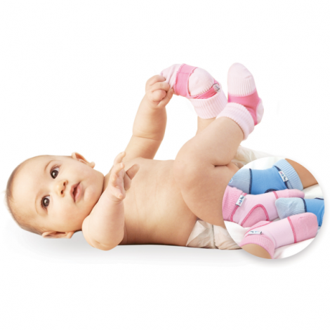 Sosete elastice Dooky Sock-Ons Baby 0-6 luni roz - poza 4