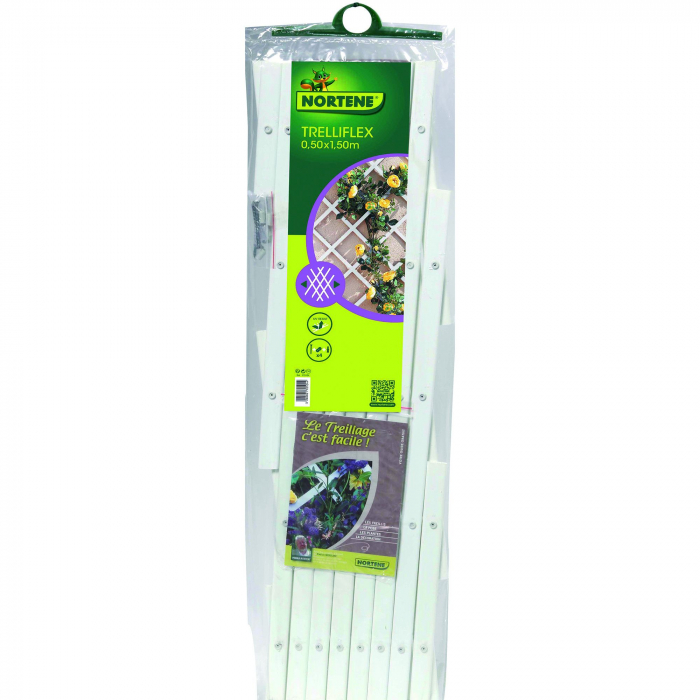 Spalier din plastic pentru flori si plante,alb,50x150 cm