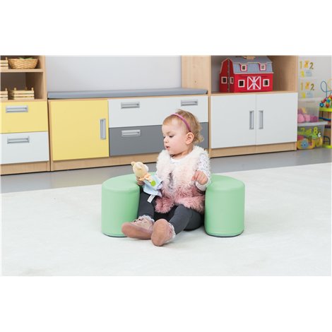 Spatar din spuma Croissant verde, pentru bebelusi, dim 60x46x20 cm, cresa - poza 2