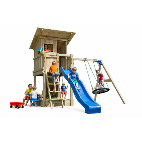 Spatiu de joaca Beach Hut - BlueRabbit cu Modul Swing-Minipicnic Wall - poza 1