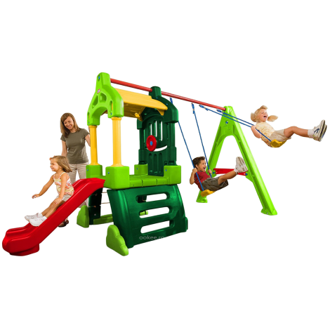 Spatiu de joaca Climbing cu tobogan si leagan - poza 1