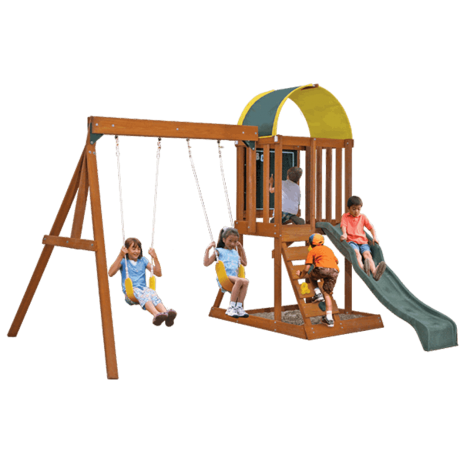 Spatiu de joaca din lemn Ainsley cu leagane Kidkraft