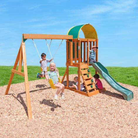 Spatiu de joaca din lemn Ainsley cu leagane Kidkraft - poza 2