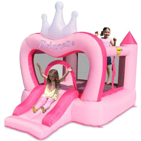 Spatiu de joaca gonflabil Castel printese, cu loc de joaca si tobogan, Happy Hop 9773 - poza 1