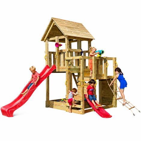 Spatiu de joaca Penthouse cu 2 tobogane - BlueRabbit - poza 1