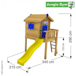 Spatiu de joaca Playhouse platform L tobogan 2,4 - JungleGym - poza 2