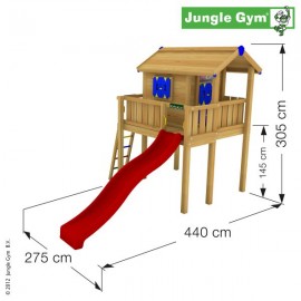 Spatiu de joaca Playhouse platform XL tobogan 3 m - JungleGym - poza 2